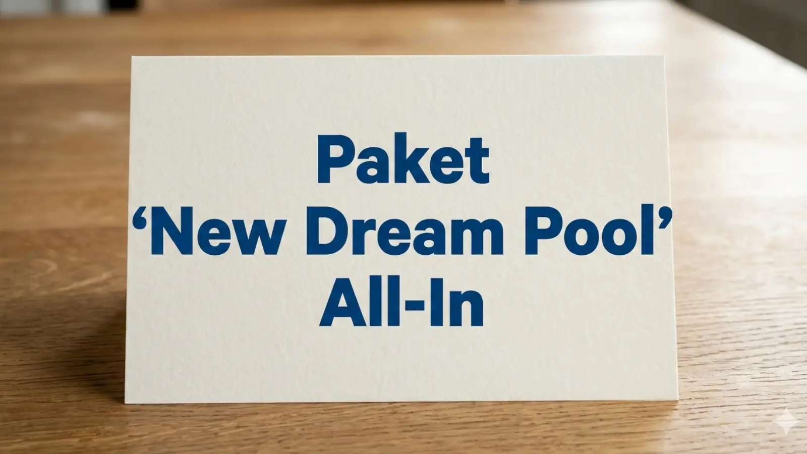 Paket "New Dream Pool" All-In